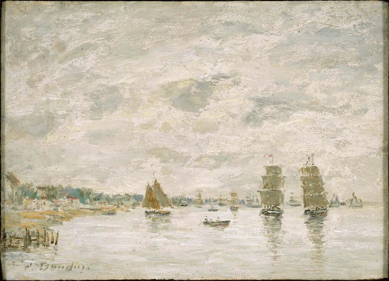 Cena portuária - Eugène Boudin