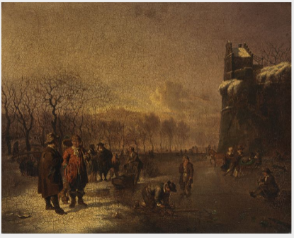 Scène sur la glace - Adriaen van de Velde image 1 reproduction d’œuvre d’art à l’huile
