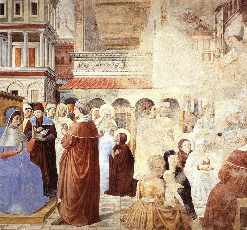 Cenas com Santo Ambrósio (Cena 9, parede norte) - Benozzo Gozzoli