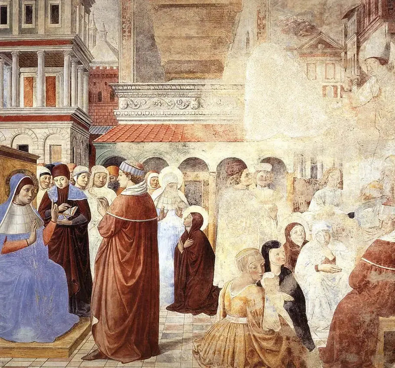Cenas com Santo Ambrósio (Cena 9, parede norte) - Benozzo Gozzoli