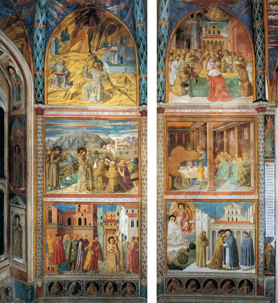 Cenas da vida de São Francisco, parede sul - Benozzo Gozzoli