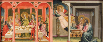 Scènes de l’histoire de Tobias (mariage de Tobias et Sara ; l’archange quitte Tobit et Anne) - Bicci di Lorenzo - Alpha