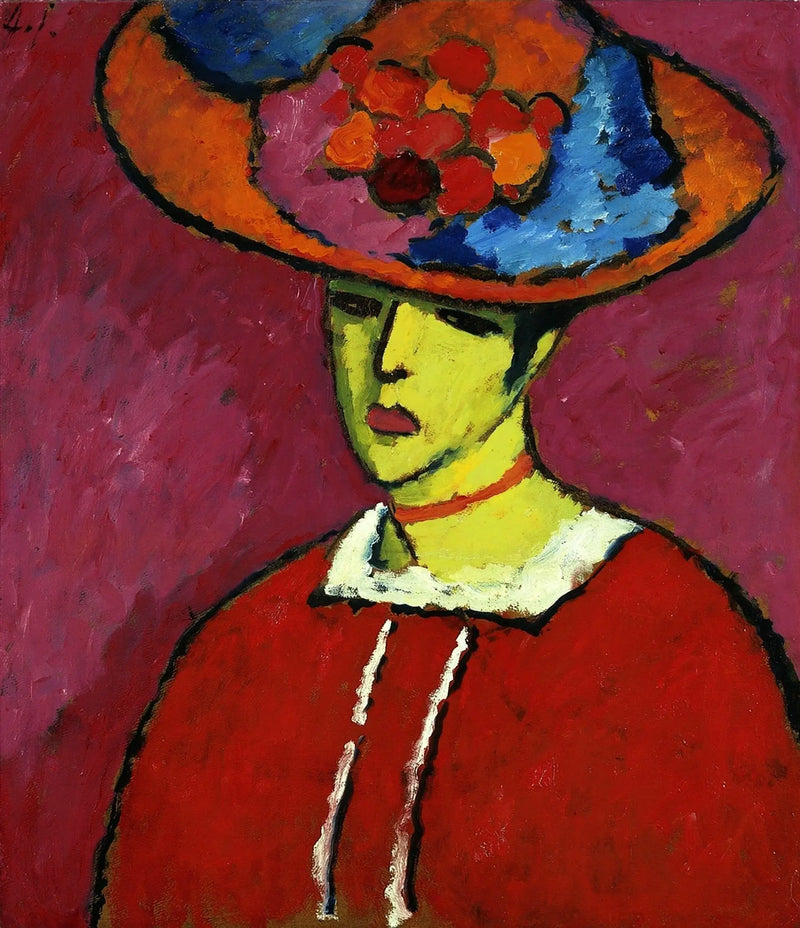 Schokko com chapéu de aba larga - Alexej von Jawlensky