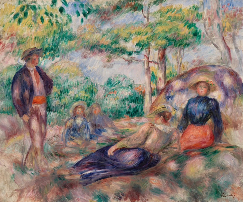 Descansando na Grama (O Descanso na Grama) - Pierre-Auguste Renoir