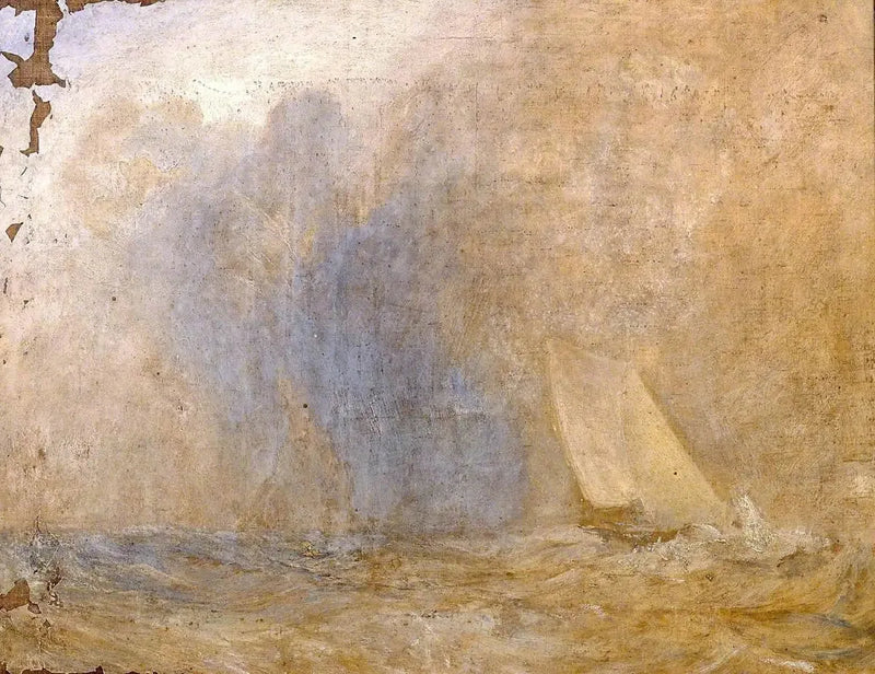 Paisagem Marinha com um Iate (?) - J. M. W. Turner
