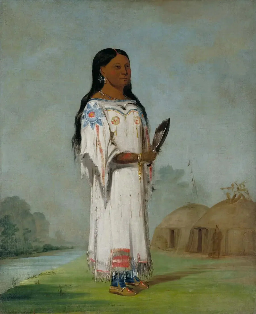 Seet-sé-be-a, Sol do meio-dia, uma garota bonita - George Catlin