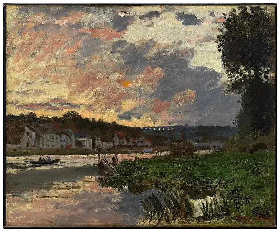 O Sena em Bougival, à noite W151 - Claude Monet