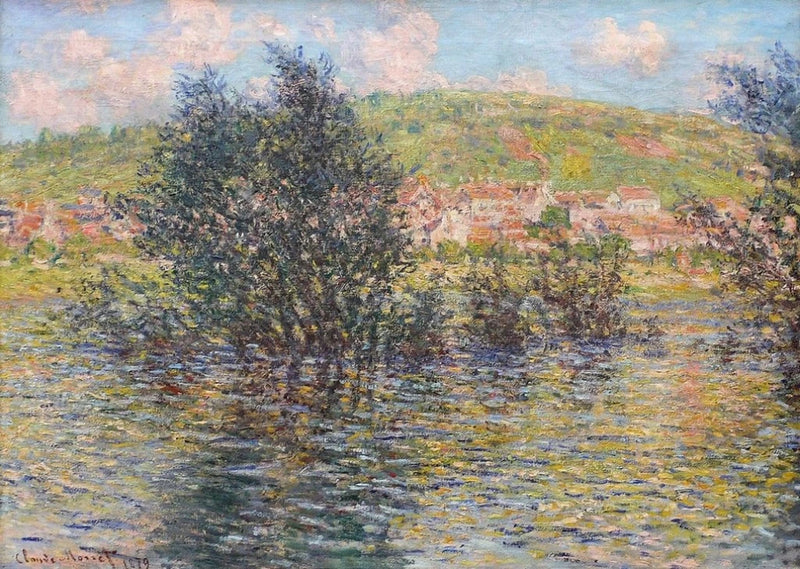 O Sena em Vétheuil, sol após chuva W528 - Claude Monet