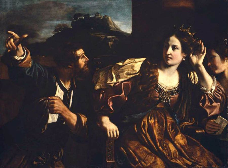 Sêmiramis recebendo a notícia da revolta de Babilônia - Guercino