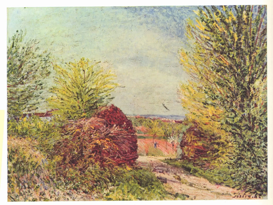 Trilha em Veneux-Nadon na primavera - Alfred Sisley