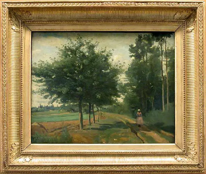 Caminho ao longo da floresta - Jean-Baptiste Camille Corot