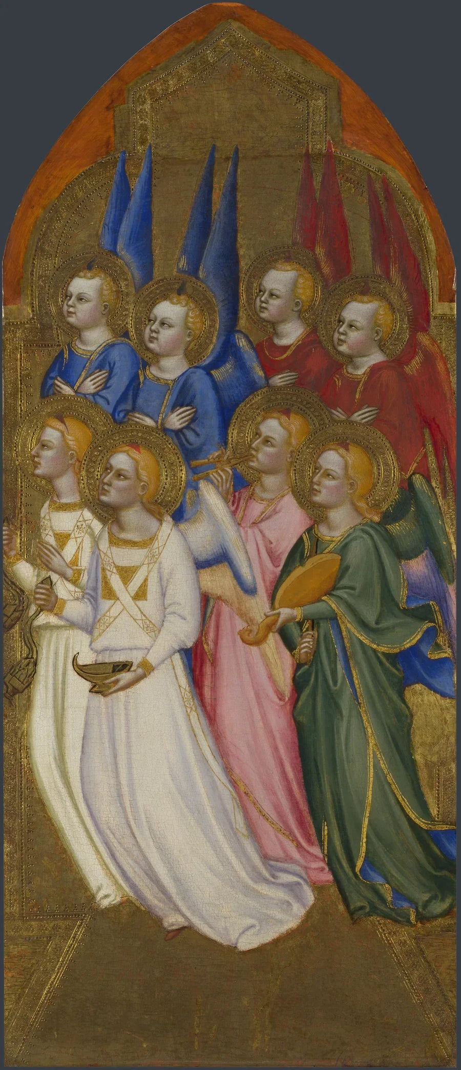 Séraphins, querubins e anjos adoradores - Jacopo di Cione