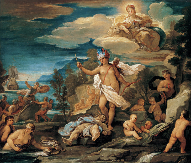 Série das quatro partes do mundo. América - Luca Giordano