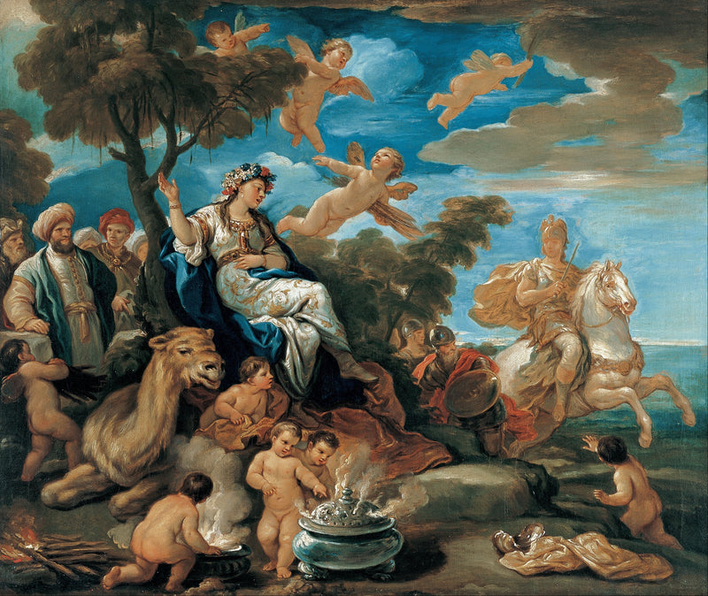 Série das quatro partes do mundo. Ásia - Luca Giordano