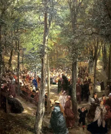 Sermão na floresta de faias perto de Kösen - Adolph von Menzel