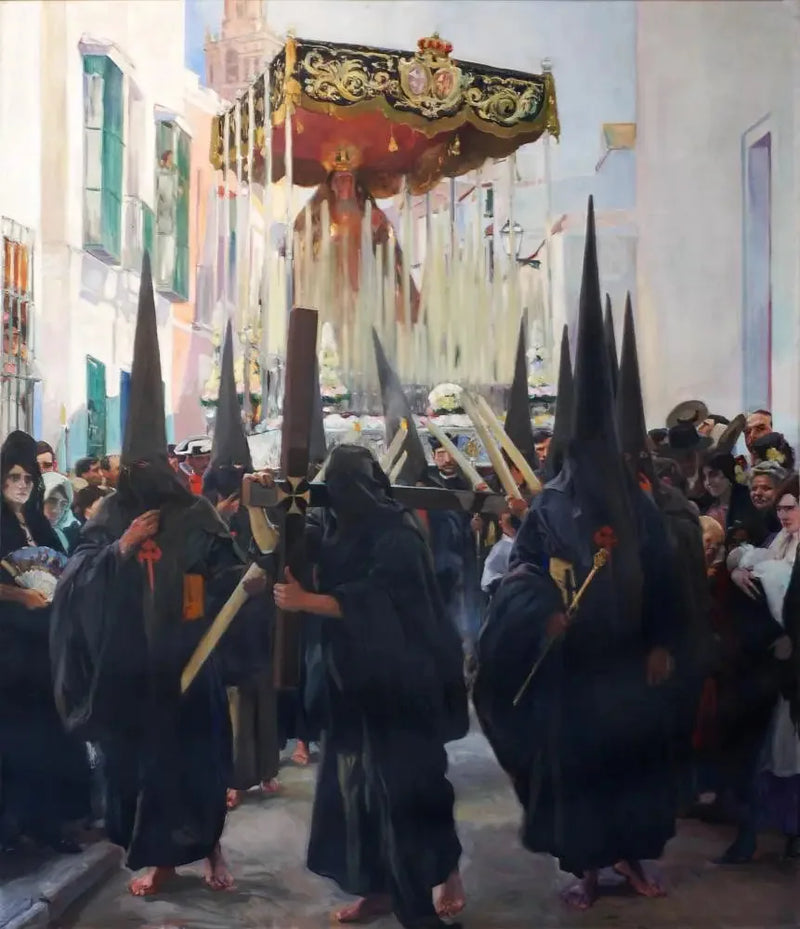 Sevilha, Semana Santa. Penitentes - Joaquín Sorolla