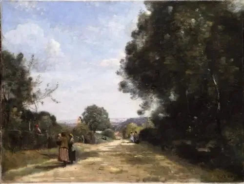 Sèvres-Brimborion. Vista tirada de frente para Paris - Jean-Baptiste Camille Corot