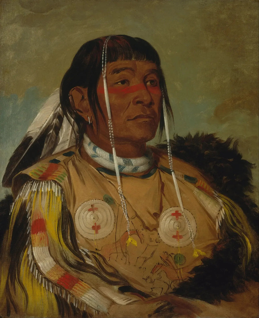 Sha-có-pay, Os Seis, Chefe dos Ojibwés das Planícies - George Catlin