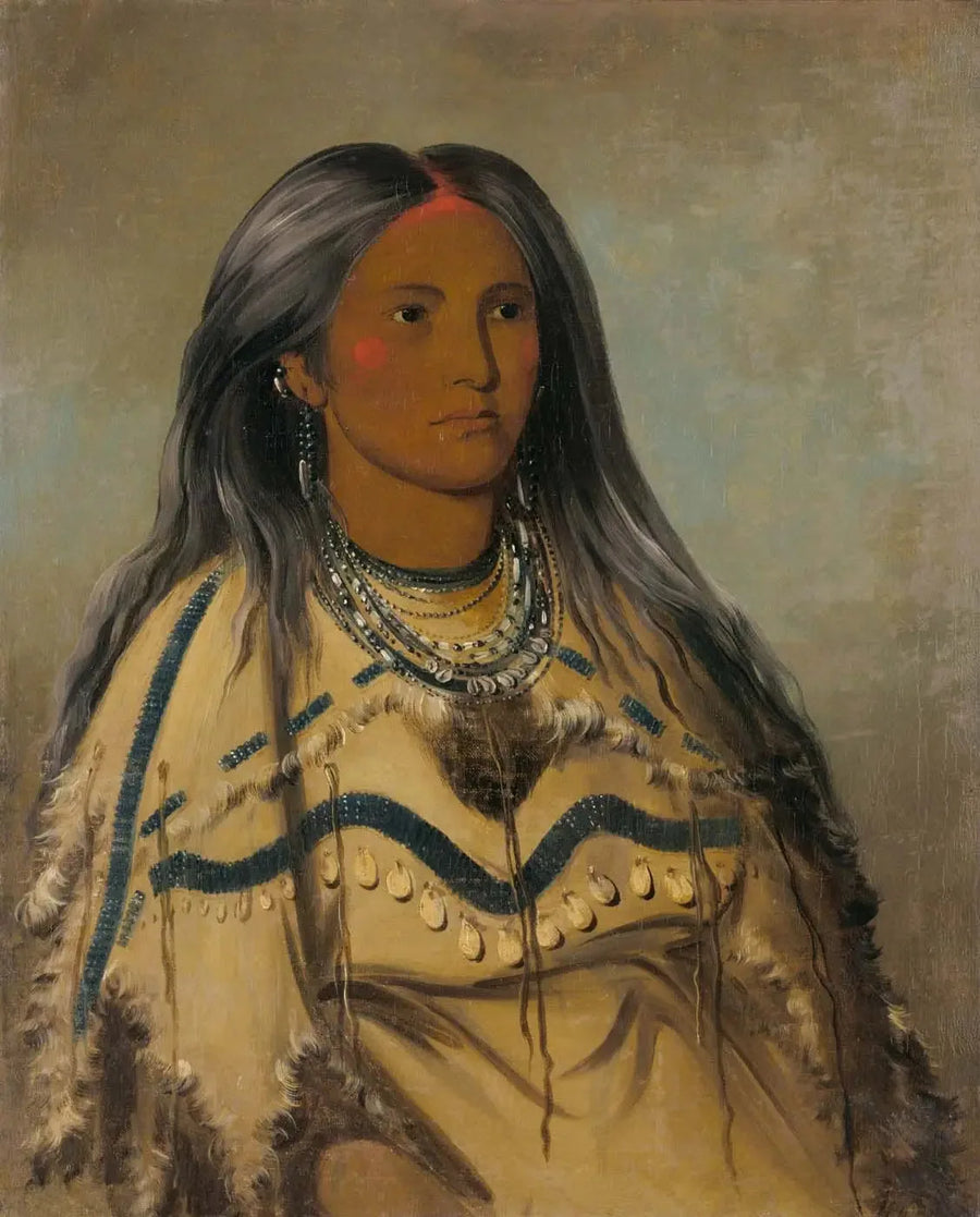 Sha-kó-ka, Menta, uma linda garota - George Catlin