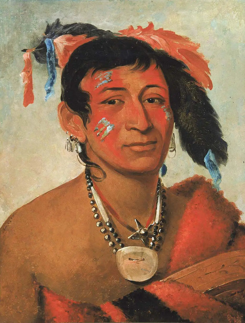Sha-wá-no, O Sul, um guerreiro reconhecido - George Catlin
