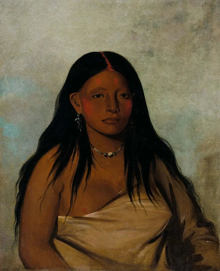 She-de-ah, Sálvia Selvagem, uma mulher Wichita - George Catlin