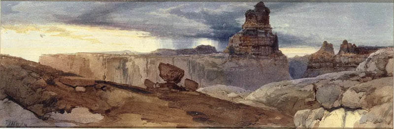 Shin-Au-Av-Tu-Weap (Terra de Deus), Cânion do Colorado. Utah Ter. - Thomas Moran