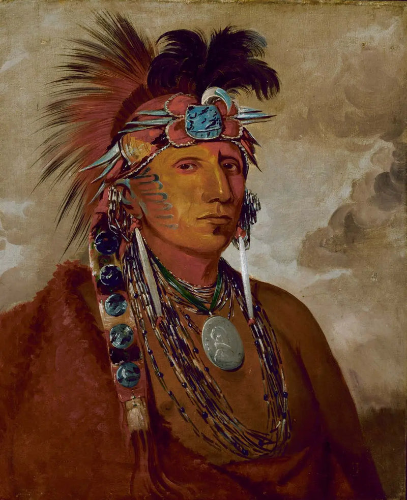 Shó-me-kós-see, O lobo, um chefe - George Catlin