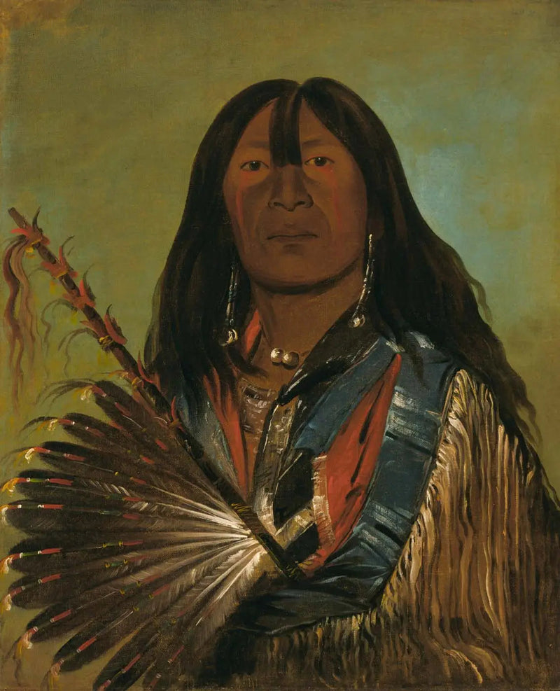 Shón-ka, o cão, líder da gangue dos Bad Arrow Points - George Catlin