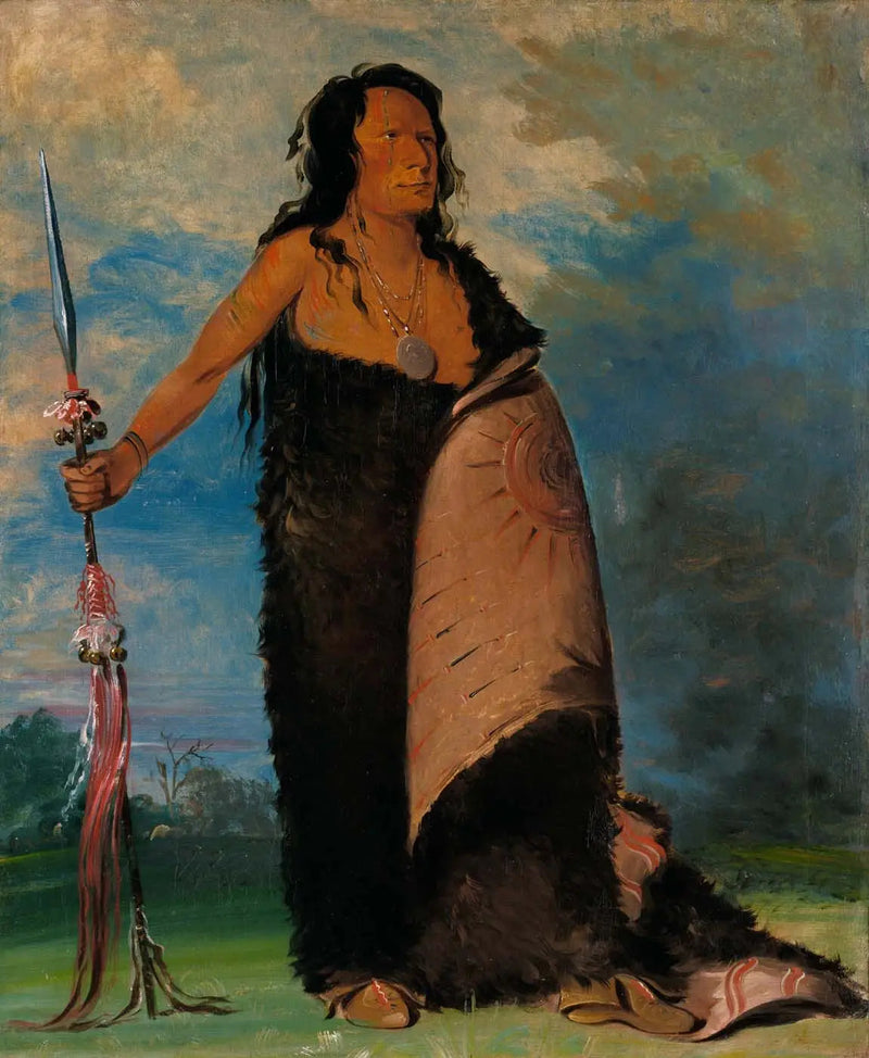 Shoo-de-gá-cha, A Fumaça, Chefe da Tribo - George Catlin