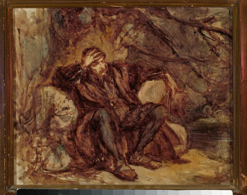 Sigismondo Augusto no jardim de Vilnius, esboço - Jan Matejko