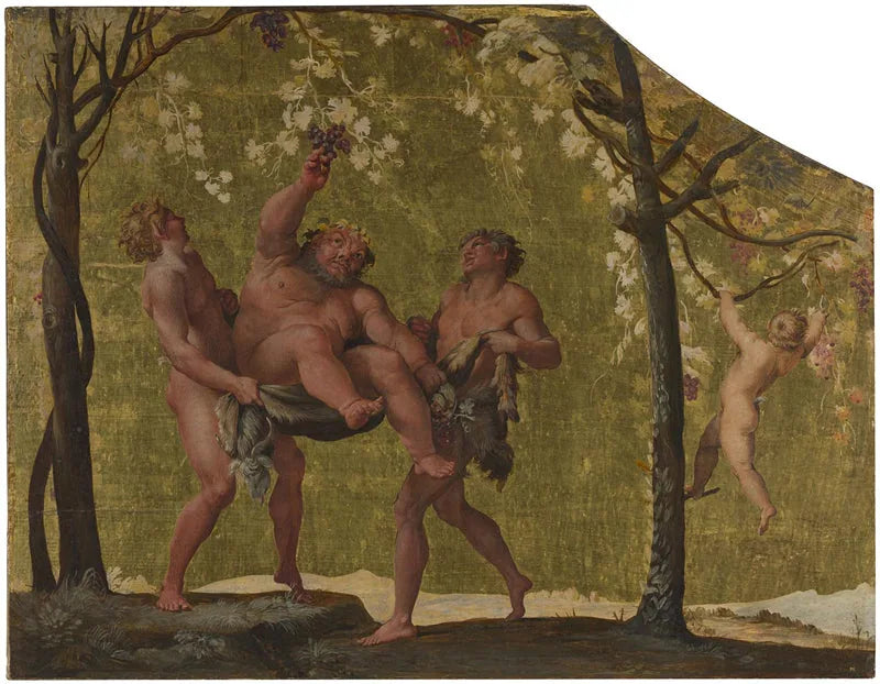 Silène colhendo uvas - Annibale Carracci