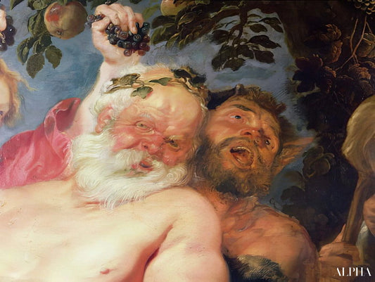 Silène ivre soutenu par les satyres, c.1620 (détail) - Peter Paul Rubens - Reproductions de tableaux et peintures haut de gamme