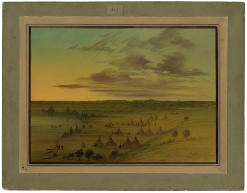 Vila Sioux - Lago do Cisne - George Catlin