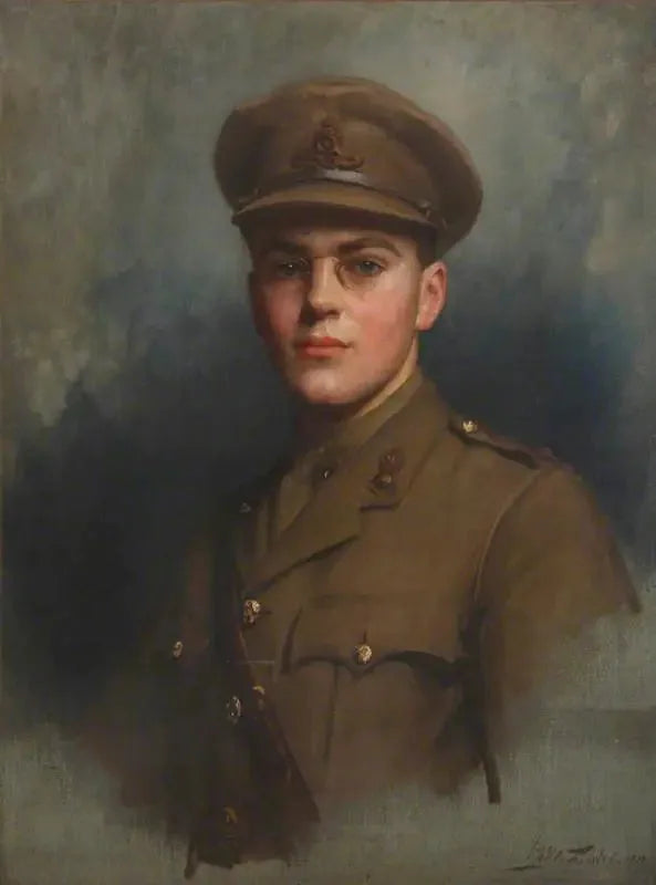 Sir Felix John Morgan Brunner, 3º baronete Brunner (1897-1982) como oficial de artilharia - Luke Fildes