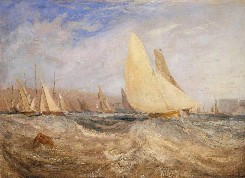 Esboço para 'Castelo de East Cowes, a Regata Batendo ao Vento' Nº 2 - J. M. W. Turner