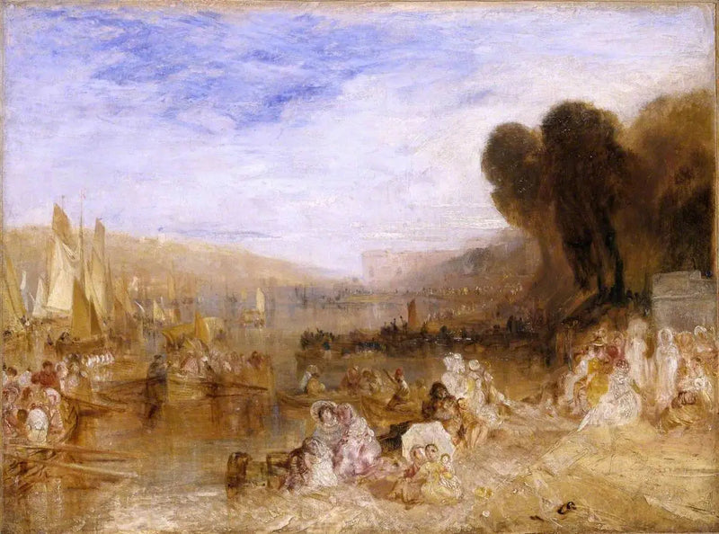 Esboço para 'Castelo de East Cowes, a Regata Começando para Seus Ancoradouros' Nº 3 - J. M. W. Turner