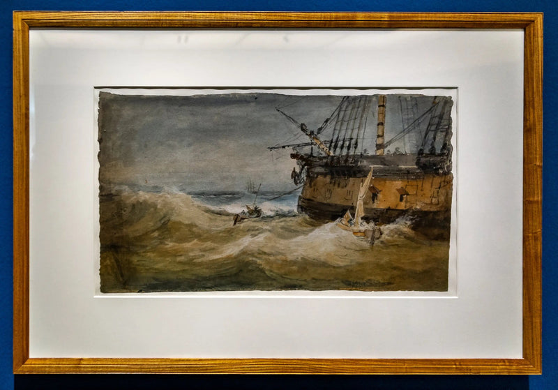 Pequenas Barcos ao Lado de um Man-o’-War - J. M. W. Turner