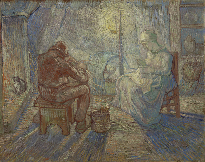 Noite (após Millet) - Vincent van Gogh