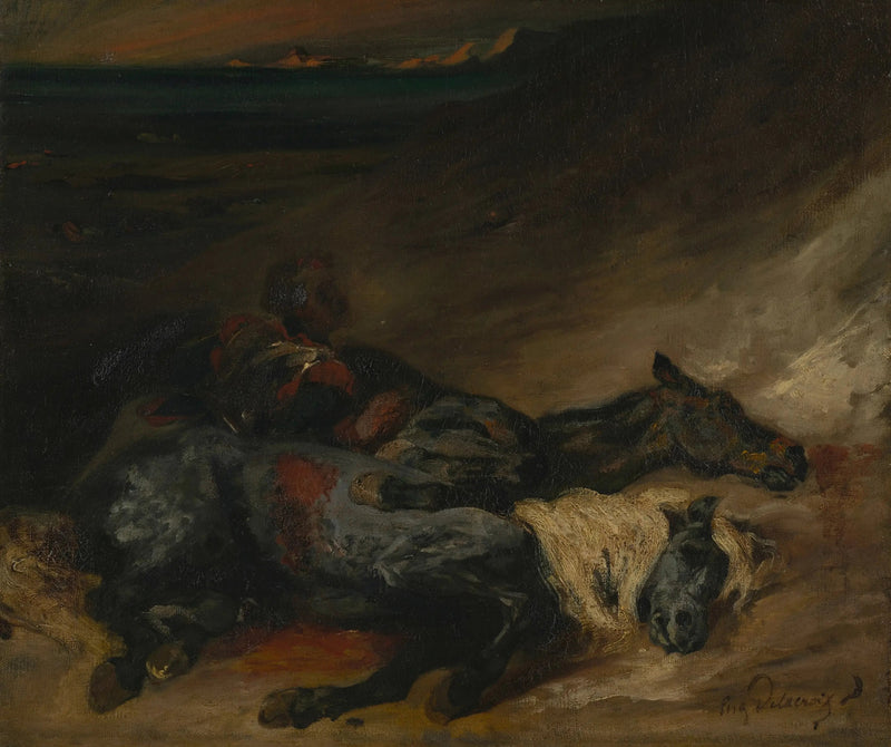 Noite após uma batalha - Eugène Delacroix