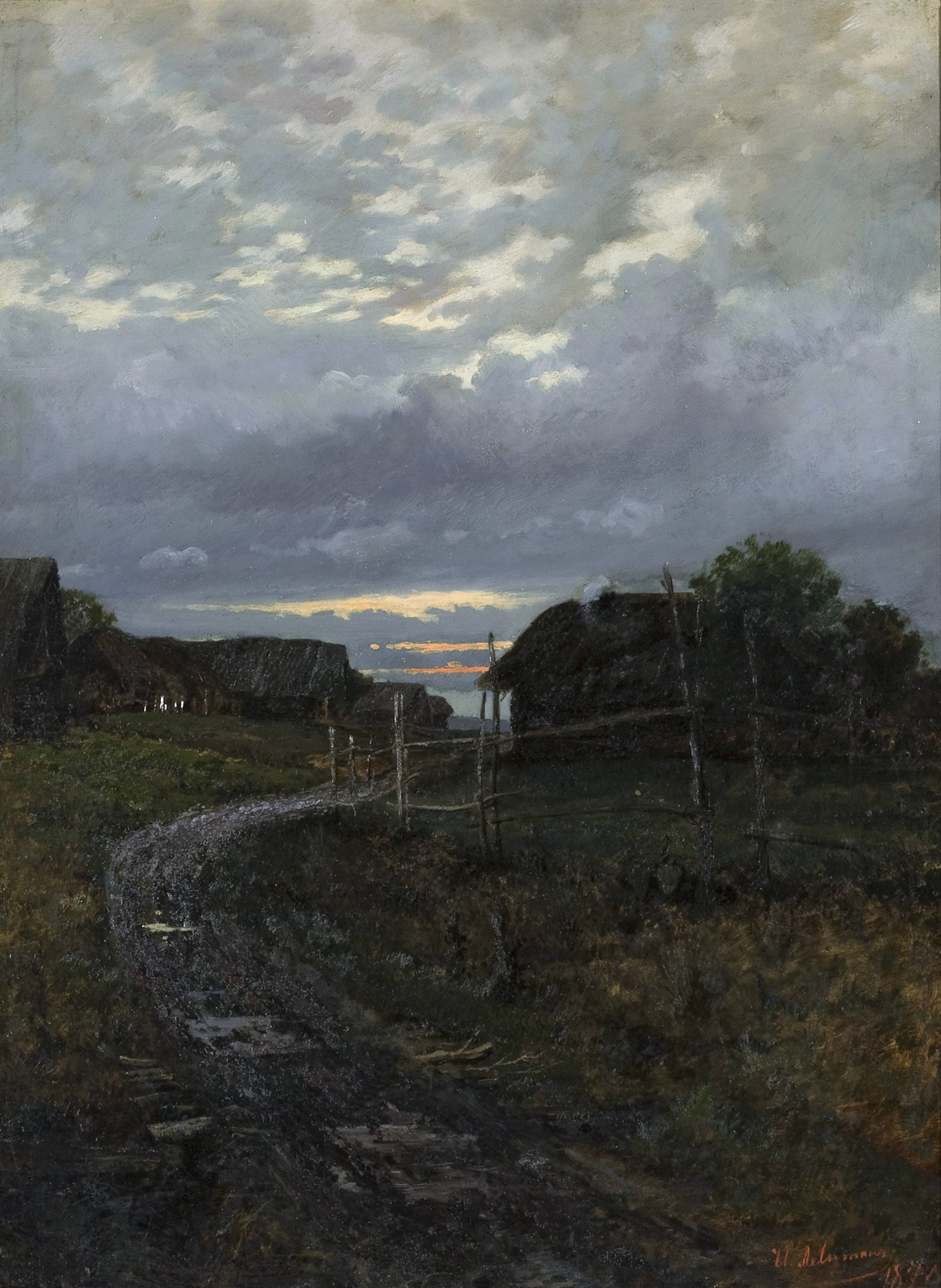 Soir - Isaac Levitan image 1 copie de tableau peinte à la main
