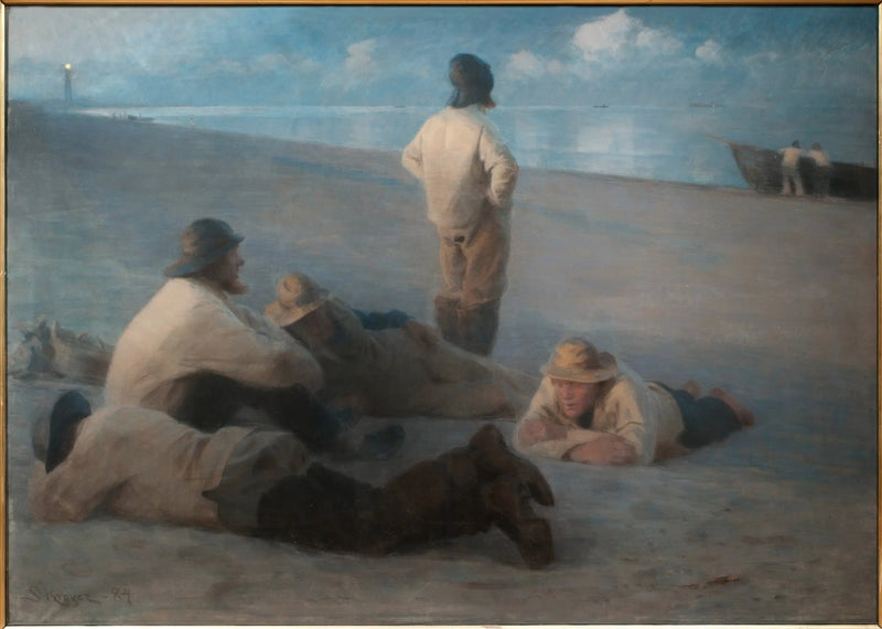Noite de verão na praia de Skagen - Peder Severin Krøyer