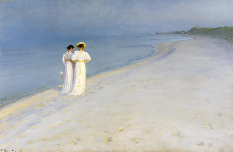Noite de verão na praia de Skagen - Peder Severin Krøyer
