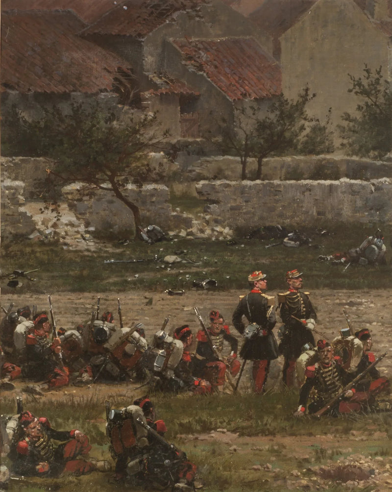 Soldados em descanso (Panorama da Batalha de Rezonville) (Fragmento) - Édouard Detaille