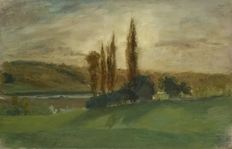 Pôr do sol em Champrosay - Eugène Delacroix