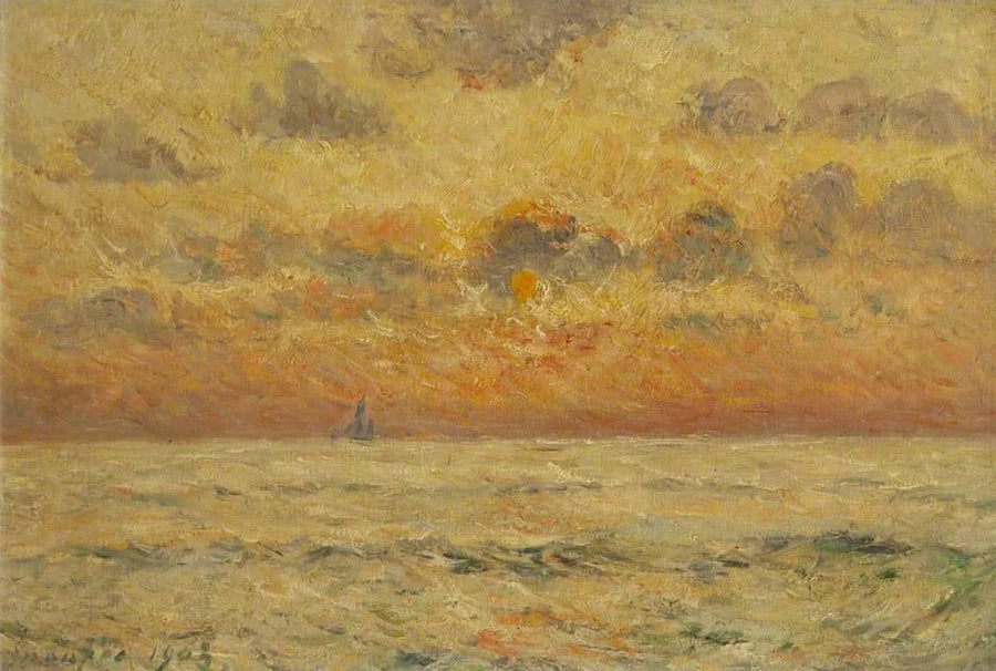 Pôr do Sol no Mar, Quiberon - Maxime Maufra