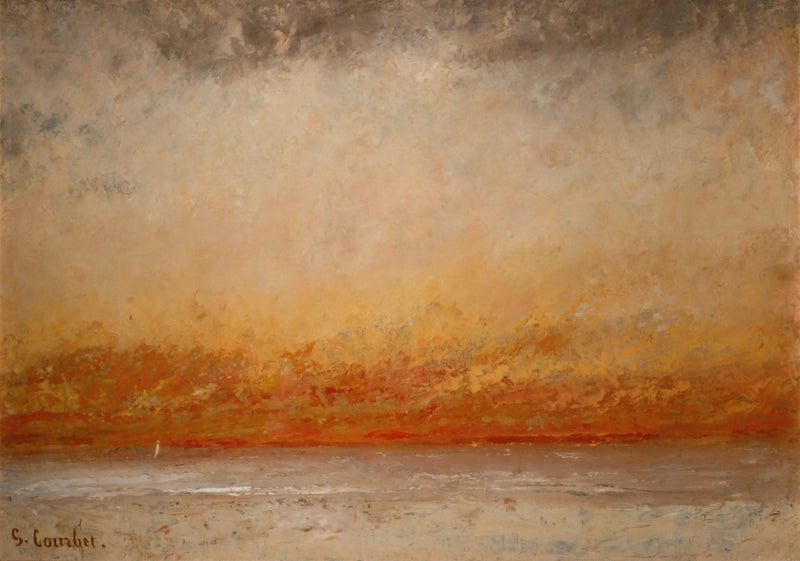 Pôr do Sol, Marinho - Gustave Courbet