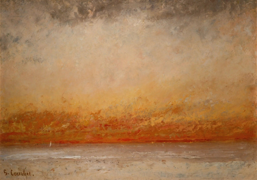 Pôr do Sol, Marinho - Gustave Courbet