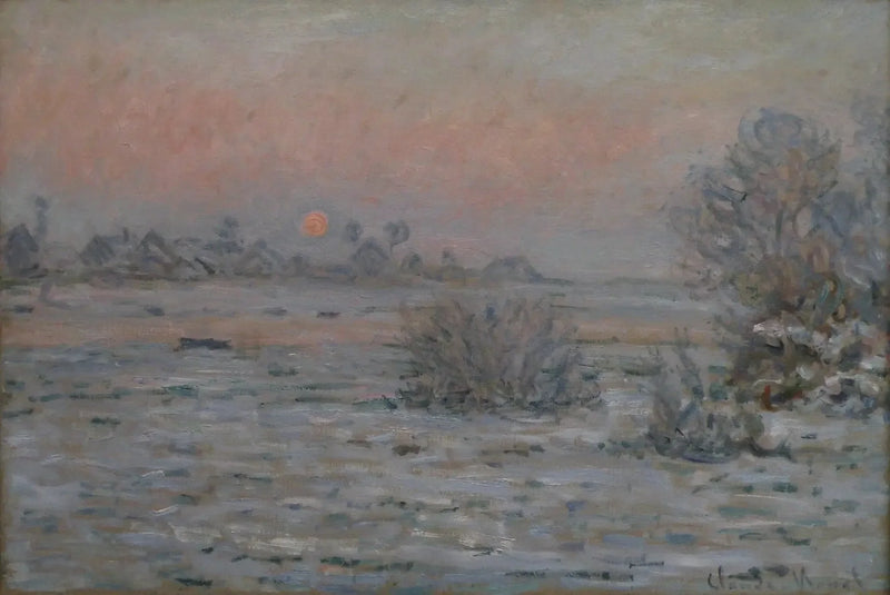 Sol de inverno em Lavacourt - Claude Monet