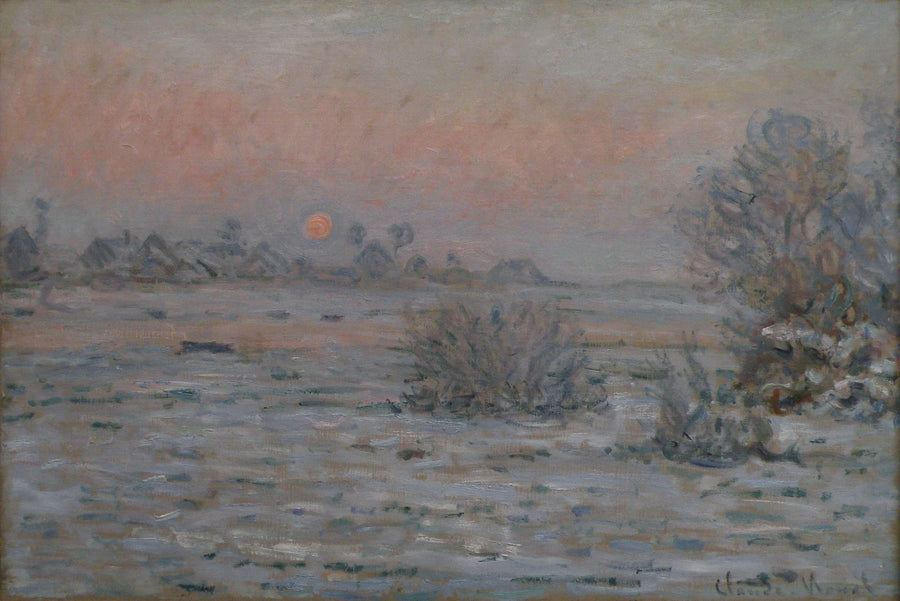 Sol de inverno em Lavacourt - Claude Monet