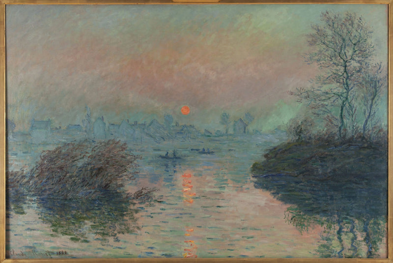 Pôr do sol no Sena em Lavacourt W576 - Claude Monet